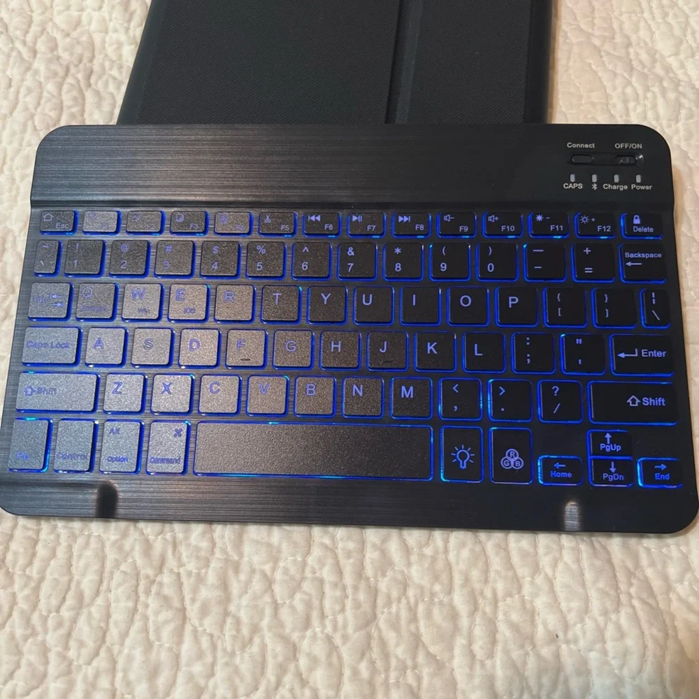 Case with Keyboard For 9.7'' IPAD Folio Leather Stand Cover Black
